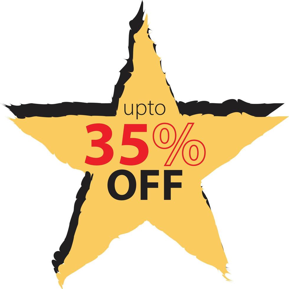 Sale label Set with discount Price OFF Tag Design Template vector