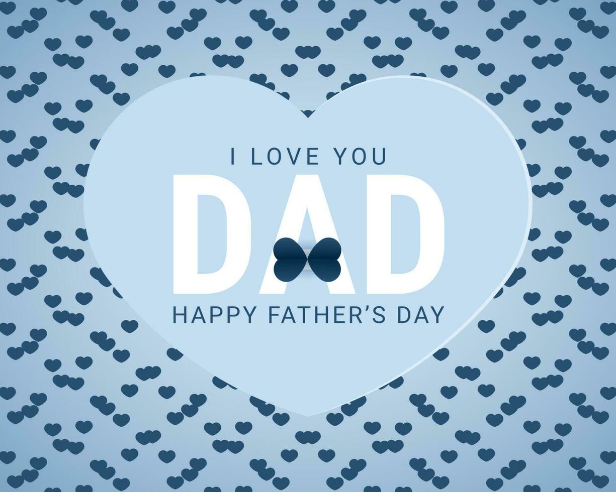 happy fathers day card in paper cut style design vector