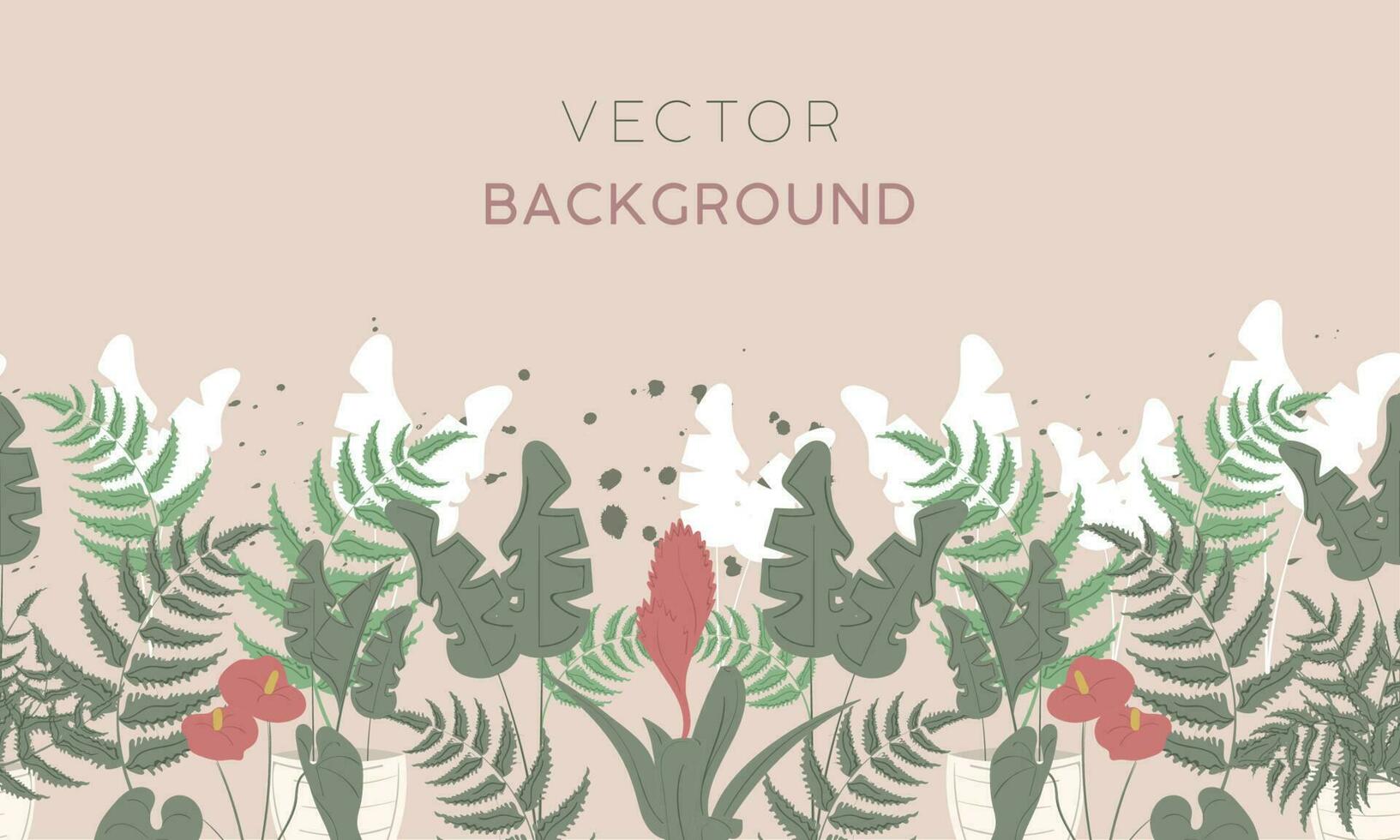 de colores antecedentes con diferente plantas y hojas vector