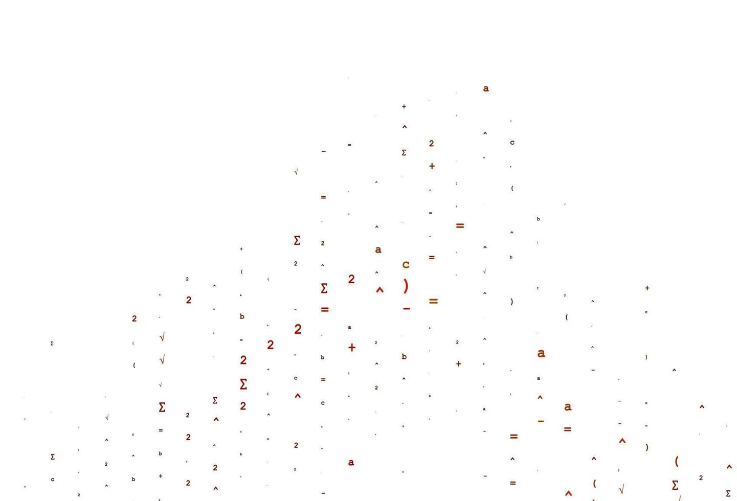 Light Orange vector texture with mathematic symbols.