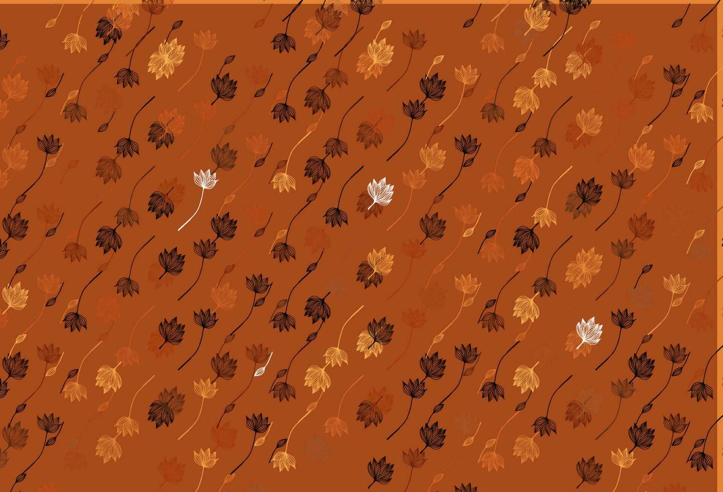 Light Orange vector sketch backdrop.