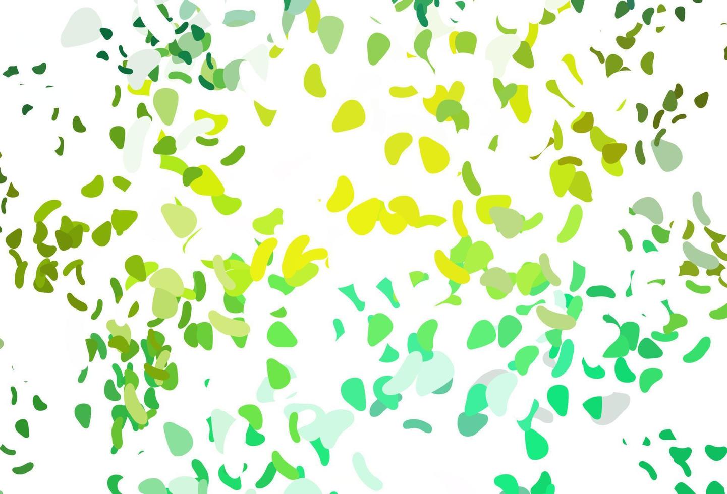 Light Green, Yellow vector pattern with chaotic shapes.