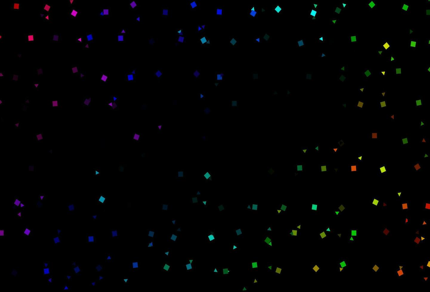 multicolor oscuro, textura vectorial del arco iris en estilo polivinílico con círculos, cubos. vector