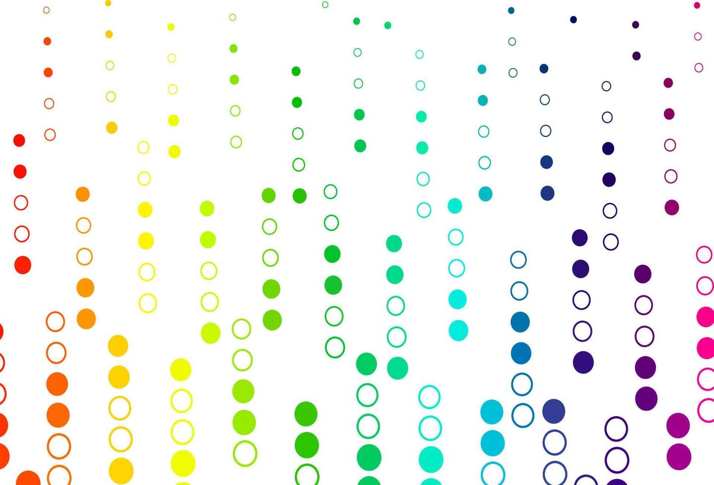 patrón de vector de arco iris multicolor claro con esferas.