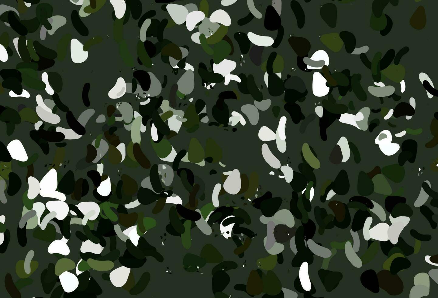 Light Green vector pattern with chaotic shapes.