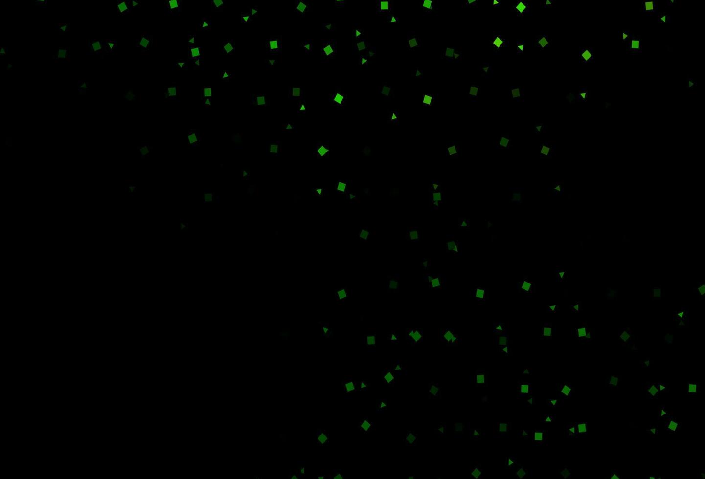 Dark Green vector backdrop with lines, circles, rhombus.
