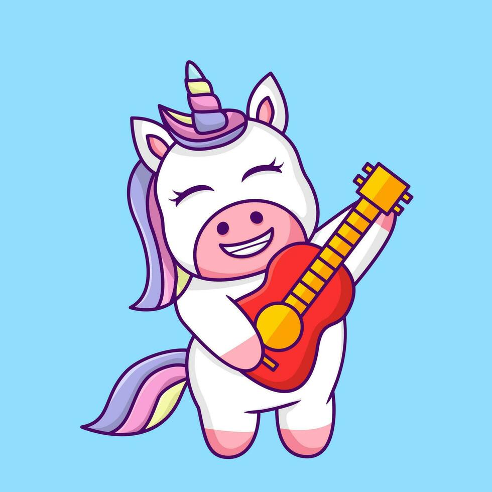 linda unicornio ilustración, linda y divertido vector