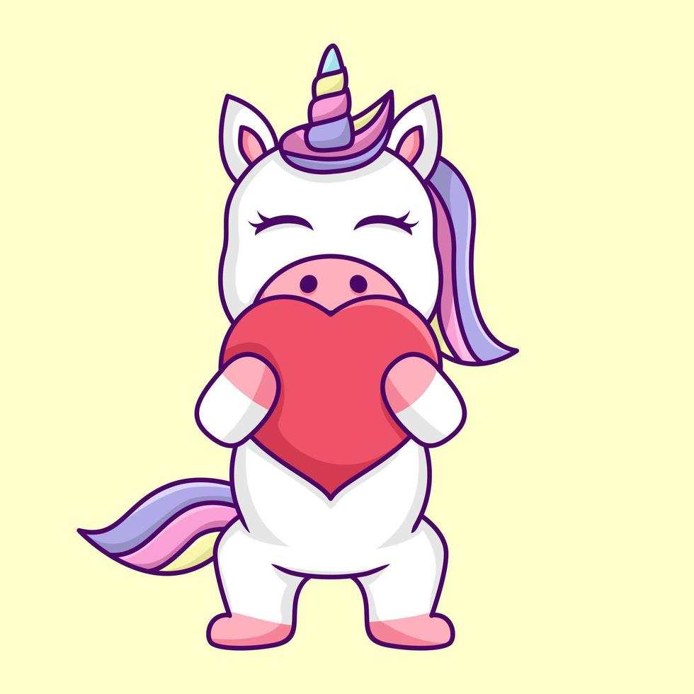 linda unicornio ilustración, linda y divertido vector