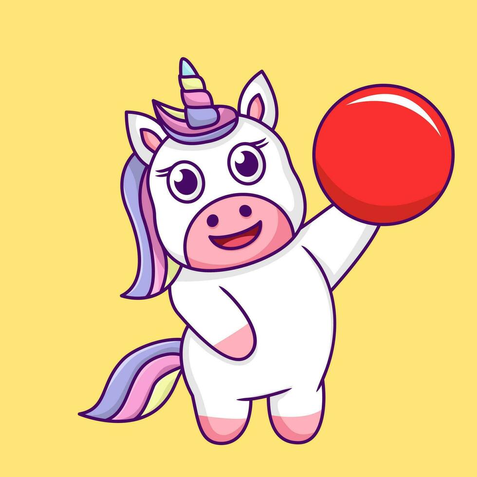 linda unicornio ilustración, linda y divertido vector