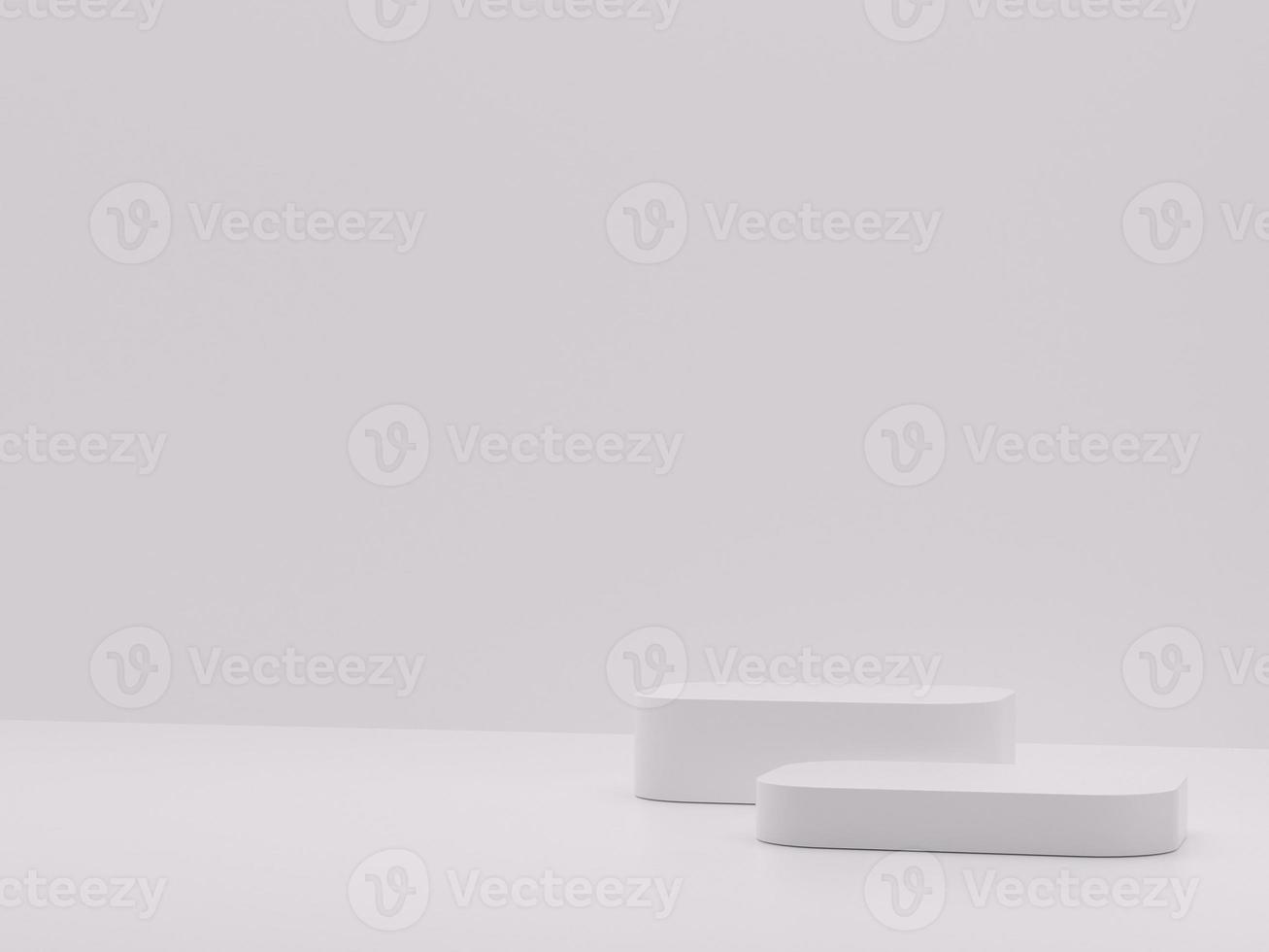 White podium abstract composition for product presentation 3d render 3d illustration photo
