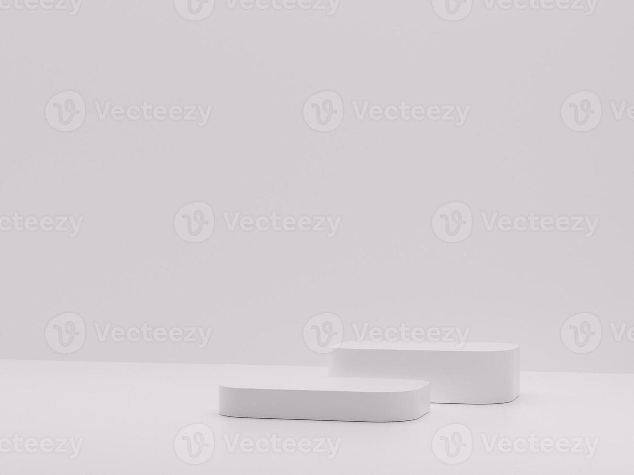 White podium abstract composition for product presentation 3d render 3d illustration photo