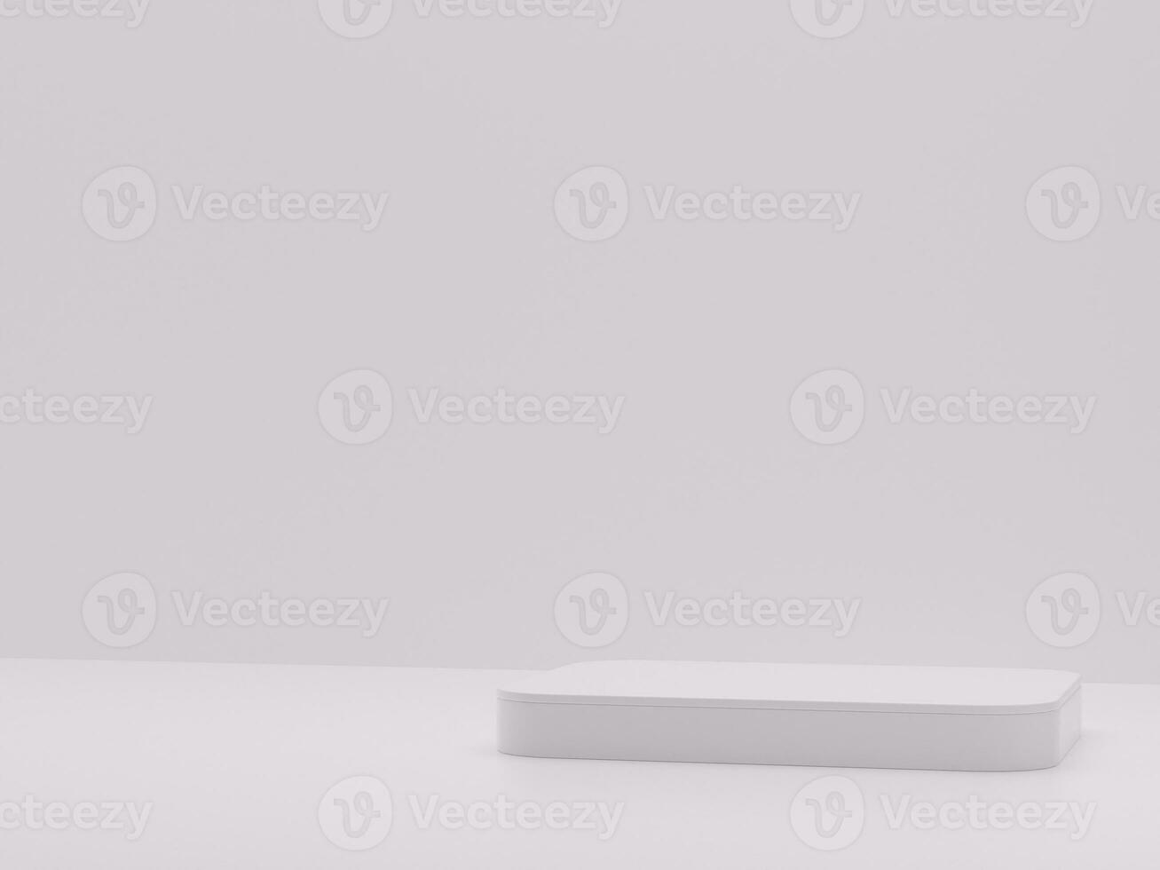 White podium abstract composition for product presentation 3d render 3d illustration photo