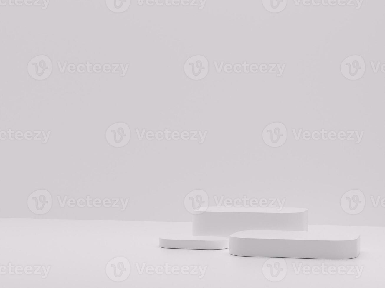 White podium abstract composition for product presentation 3d render 3d illustration photo