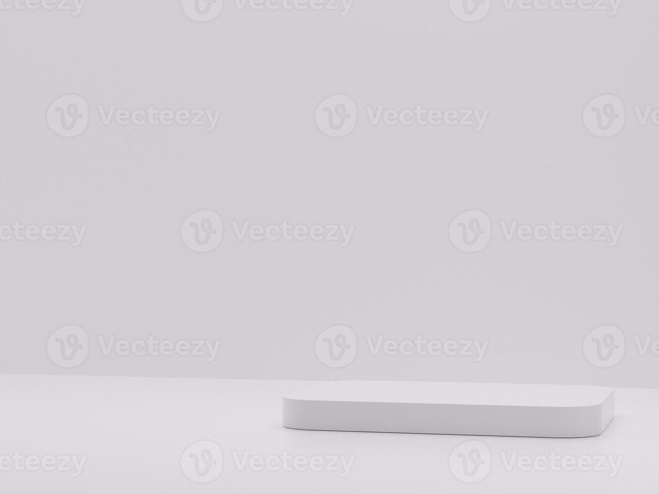 White podium abstract composition for product presentation 3d render 3d illustration photo