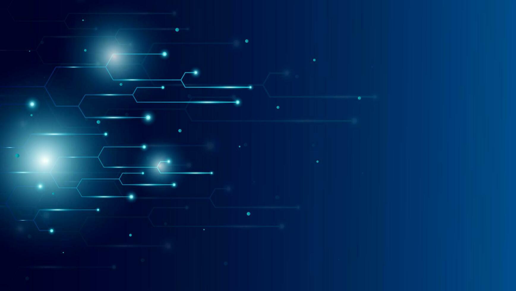 Futuristic network technology blue background vector
