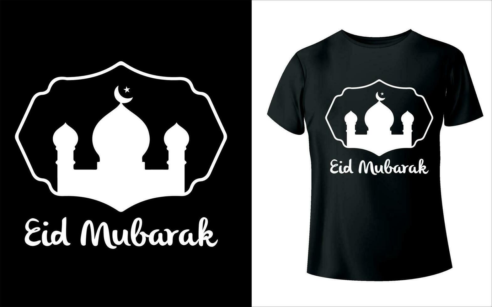 Eid Mubarak or Islamic t-shirt design vector