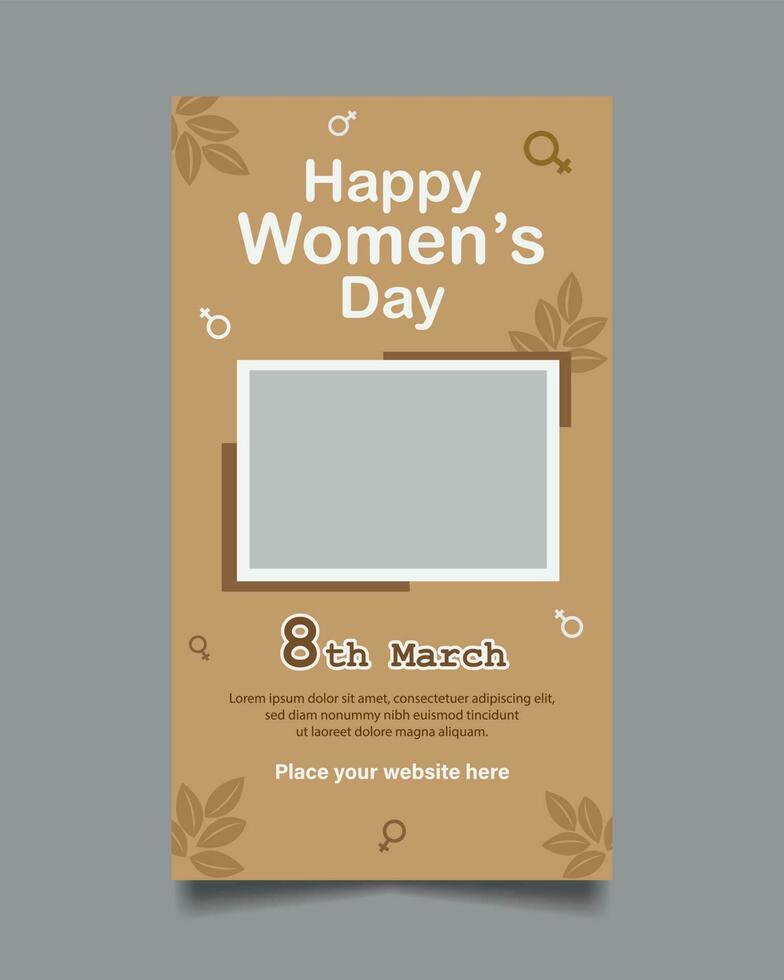 women's day social media banner vector