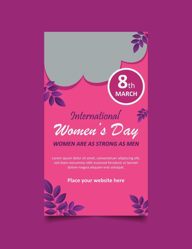 International women's day social media and web banner vector