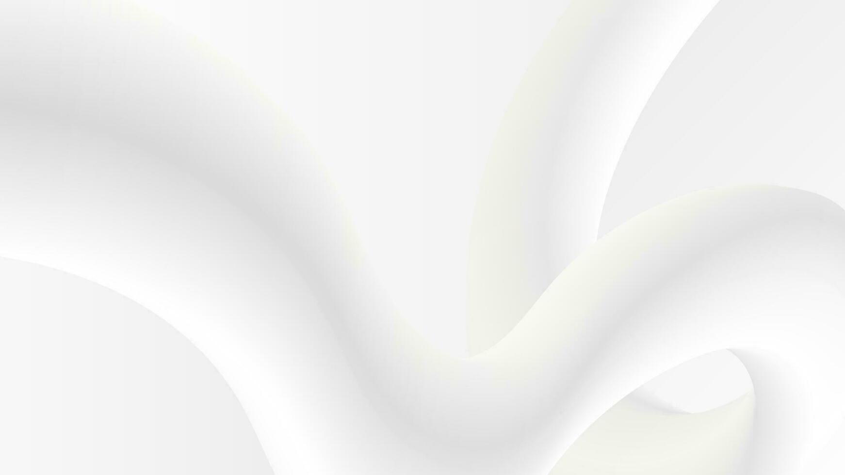 white fluid wave decorative, model tunnel background graphic vector