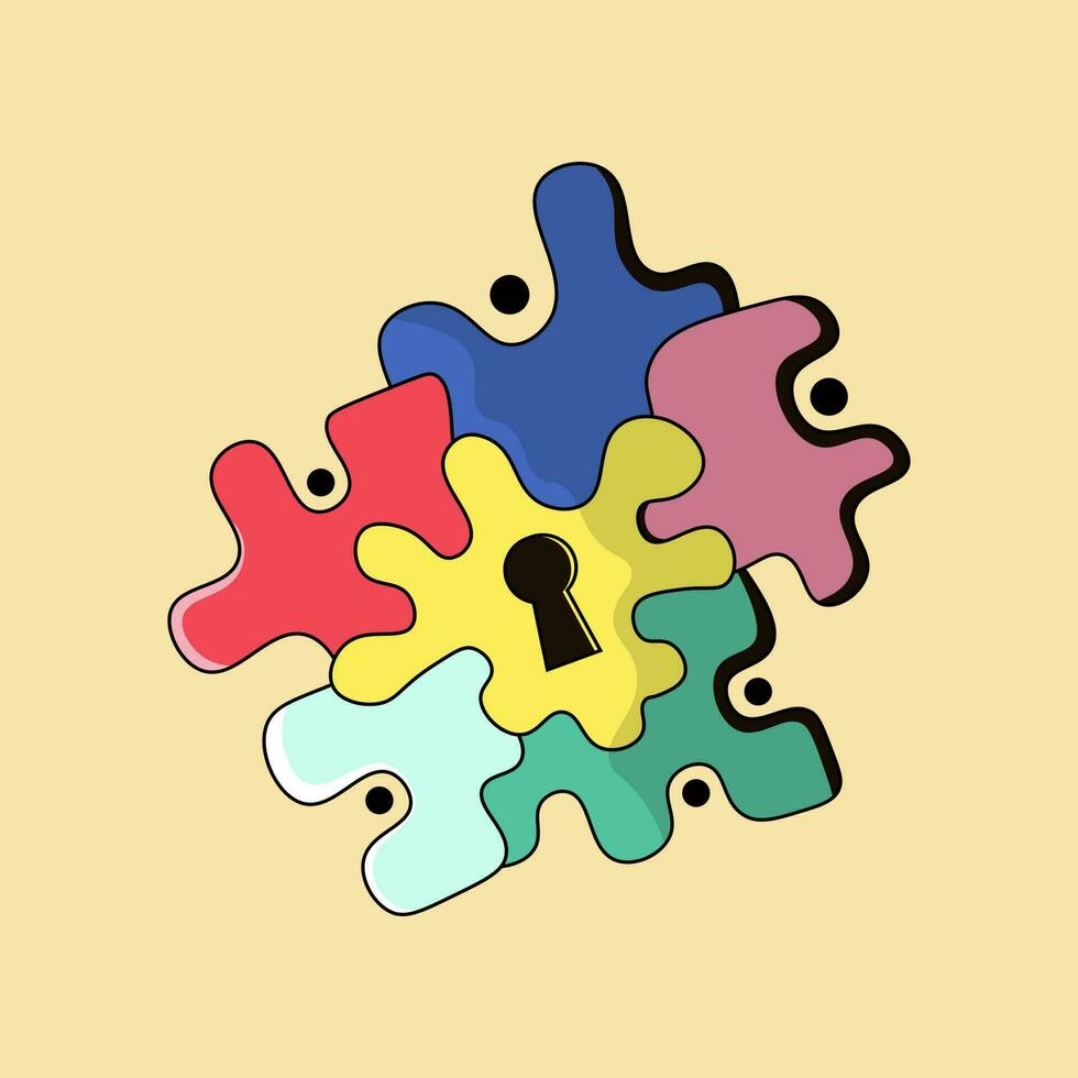 jigsaw puzzle pieces vector