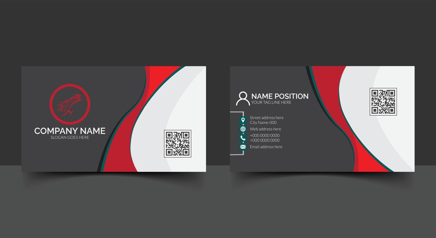 Modern business card template design vector