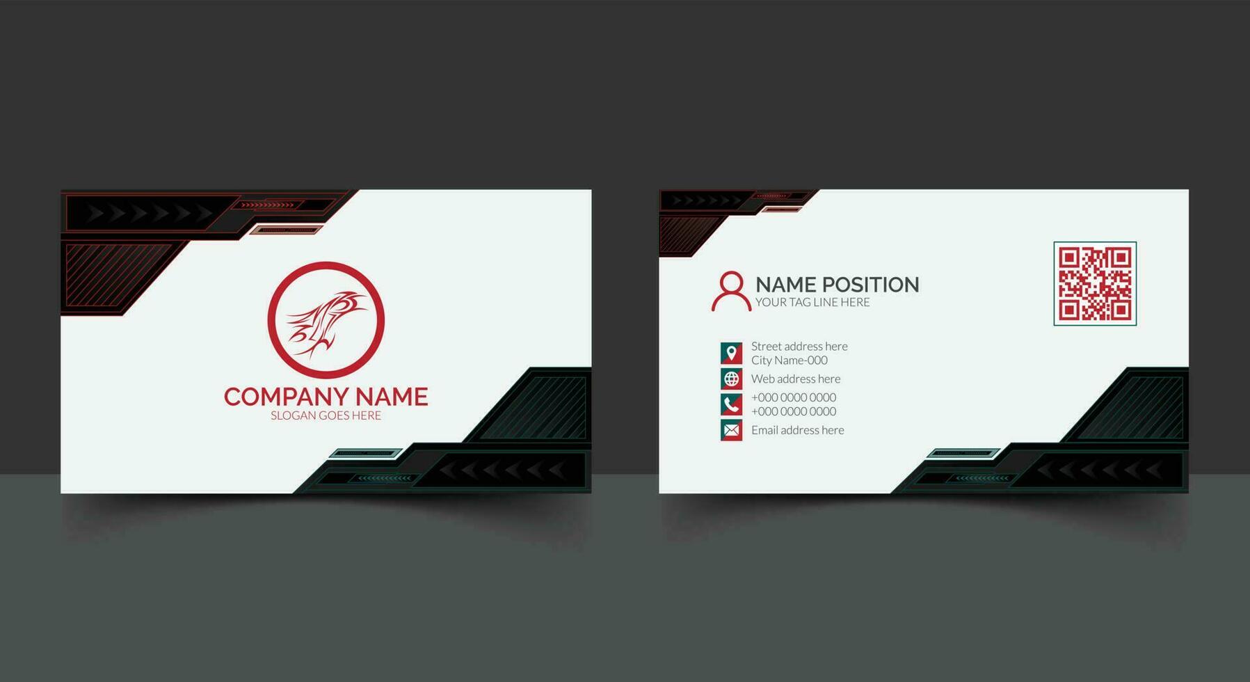 Modern business card template eps vector