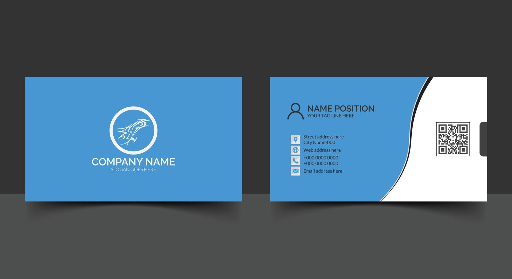 Modern business card template design vector