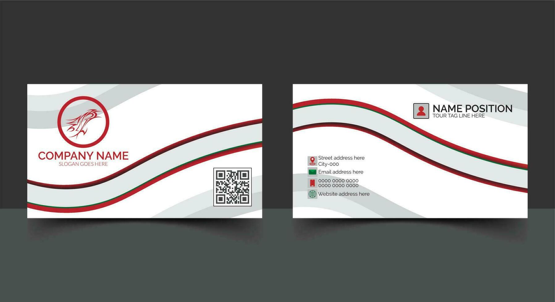 Modern business card template design vector