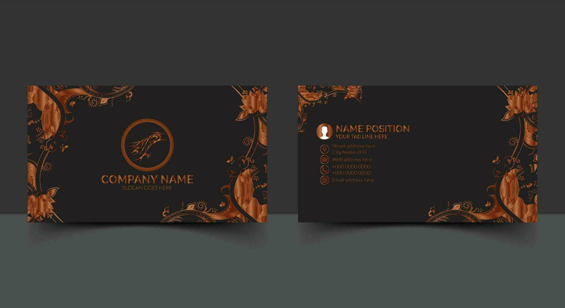 Modern business card template design vector