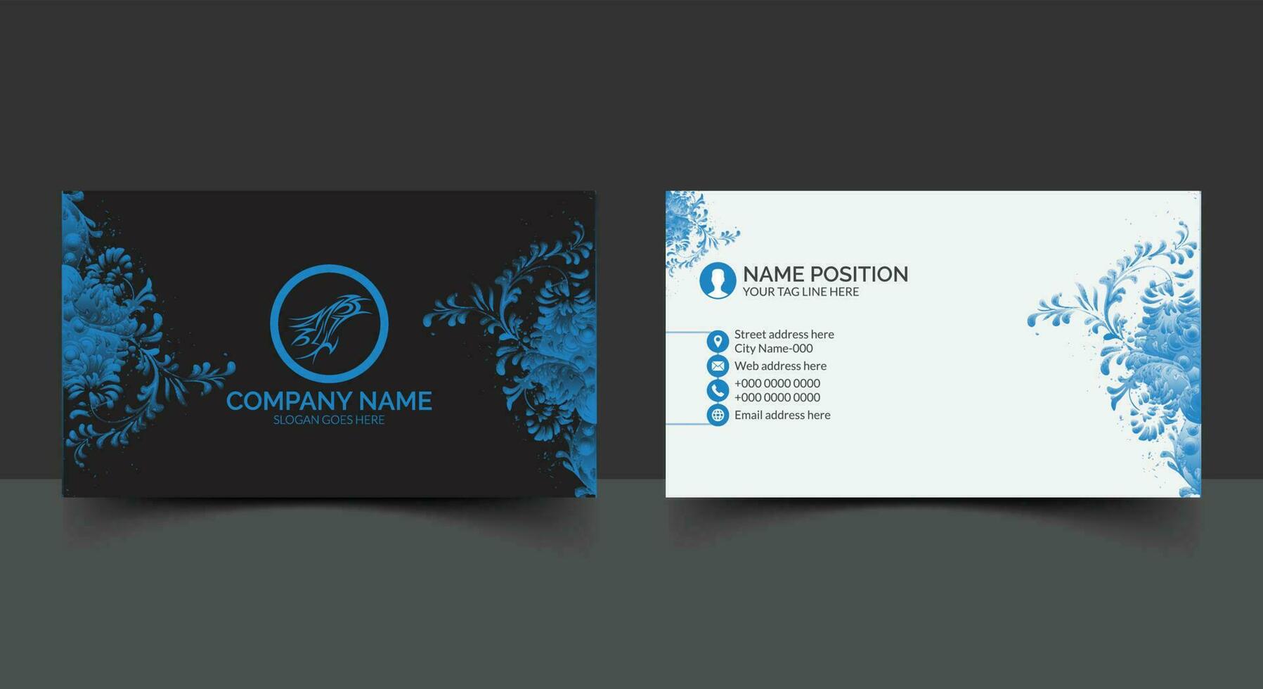 Modern business card template design vector