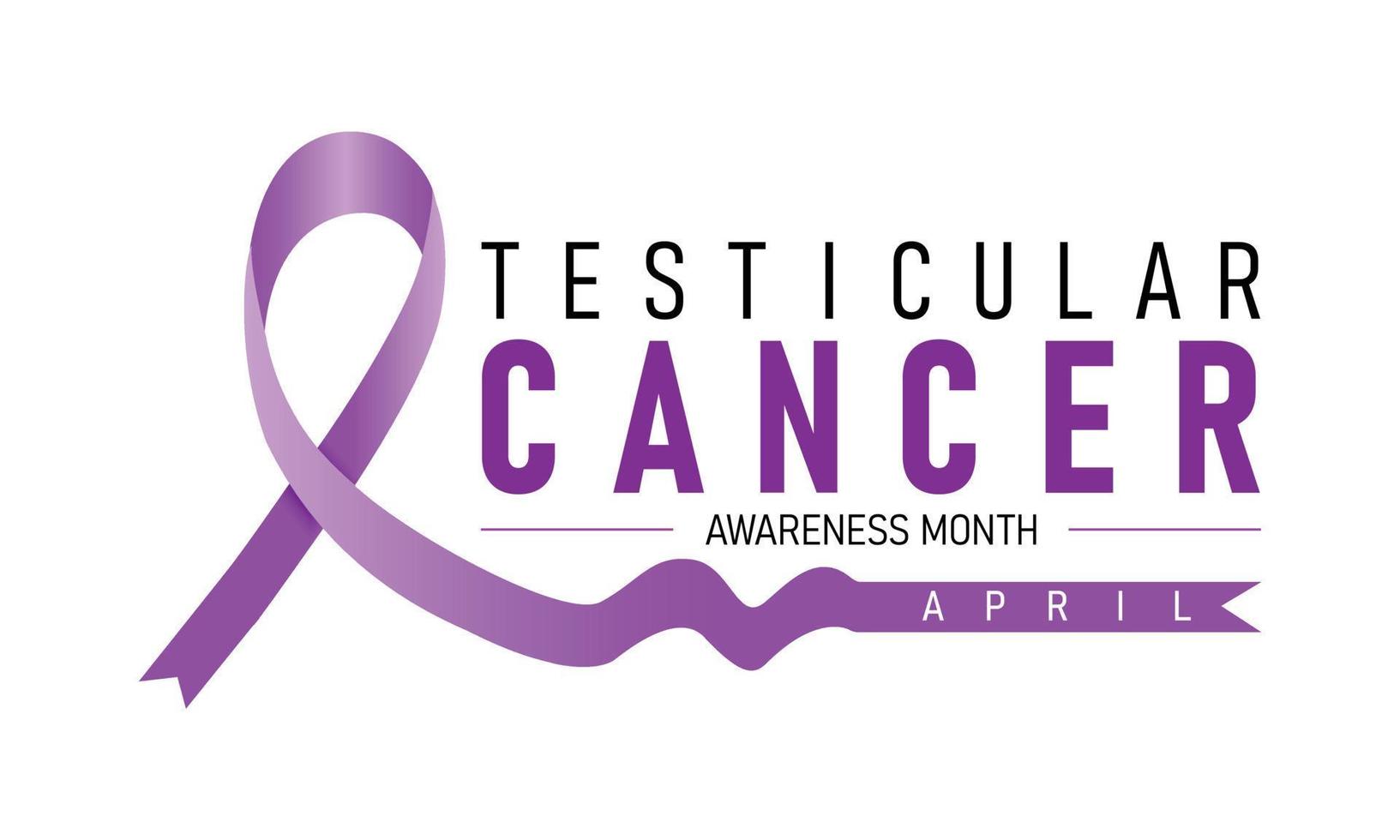 Testicular Cancer Awareness Calligraphy Poster Design. Vector Illustration.