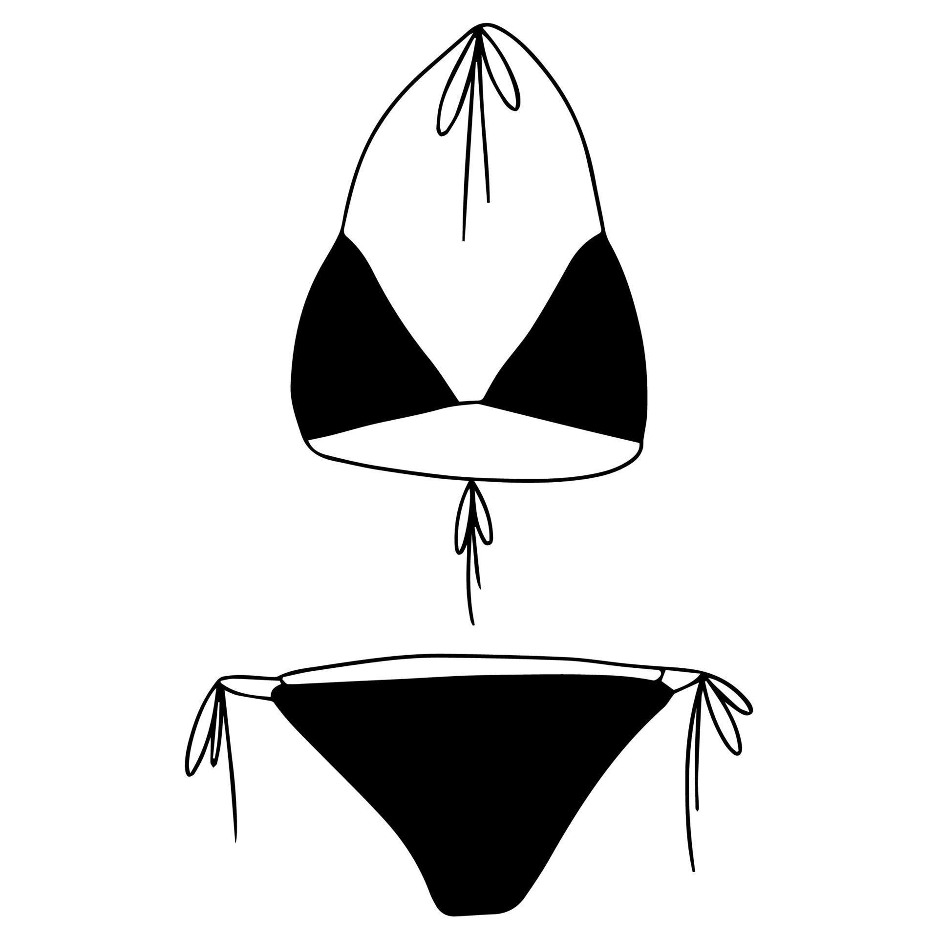 Doodle swimsuit, great design for any purposes. Vector illustration ...