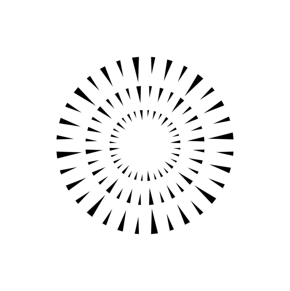 Abstract firework round vector design