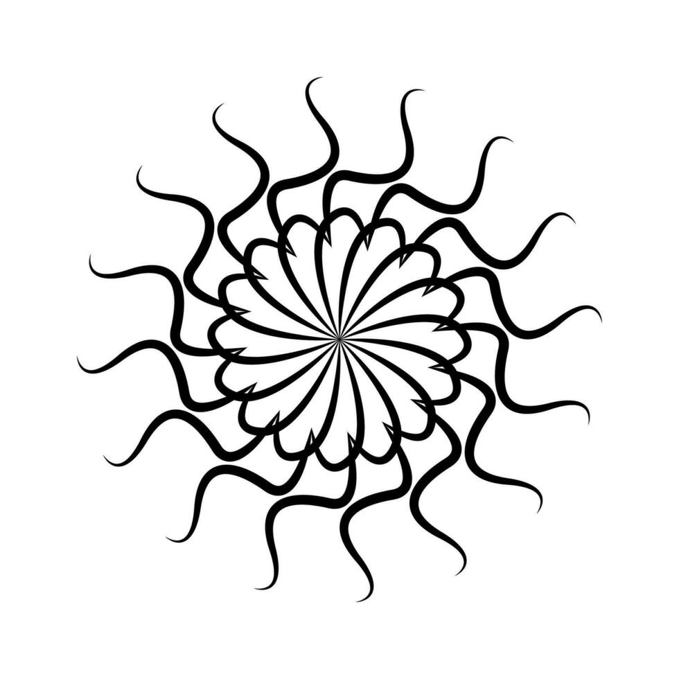 Abstract floral vector design on white background.