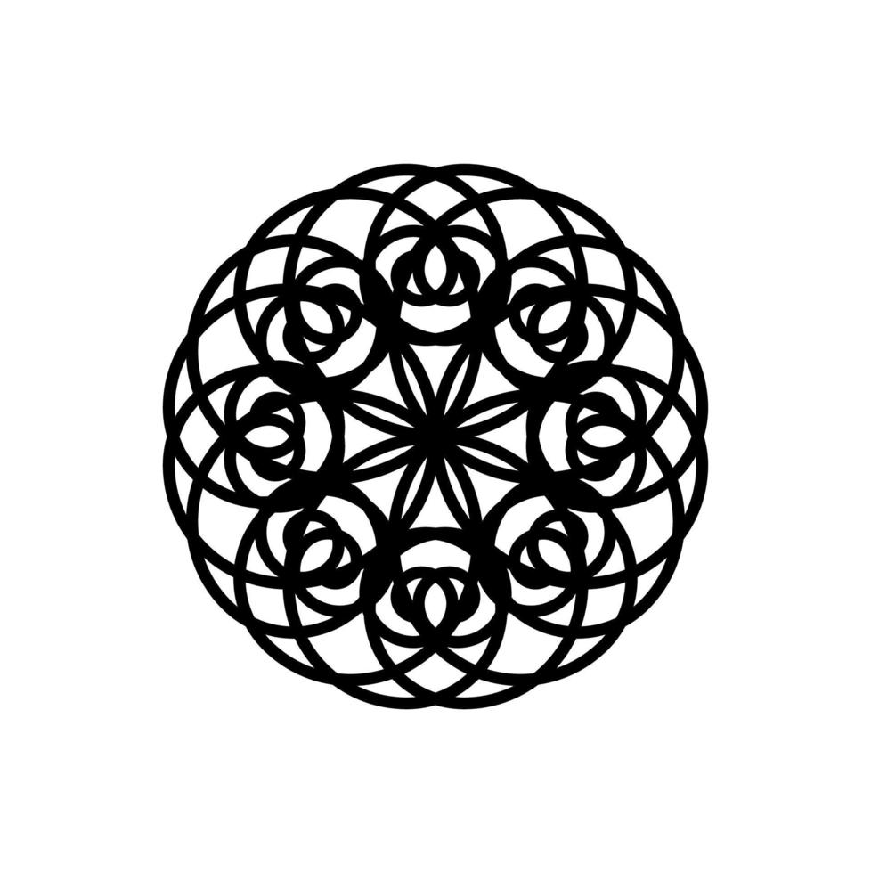 A Indian decorative abstract isolated mandala.Print vector