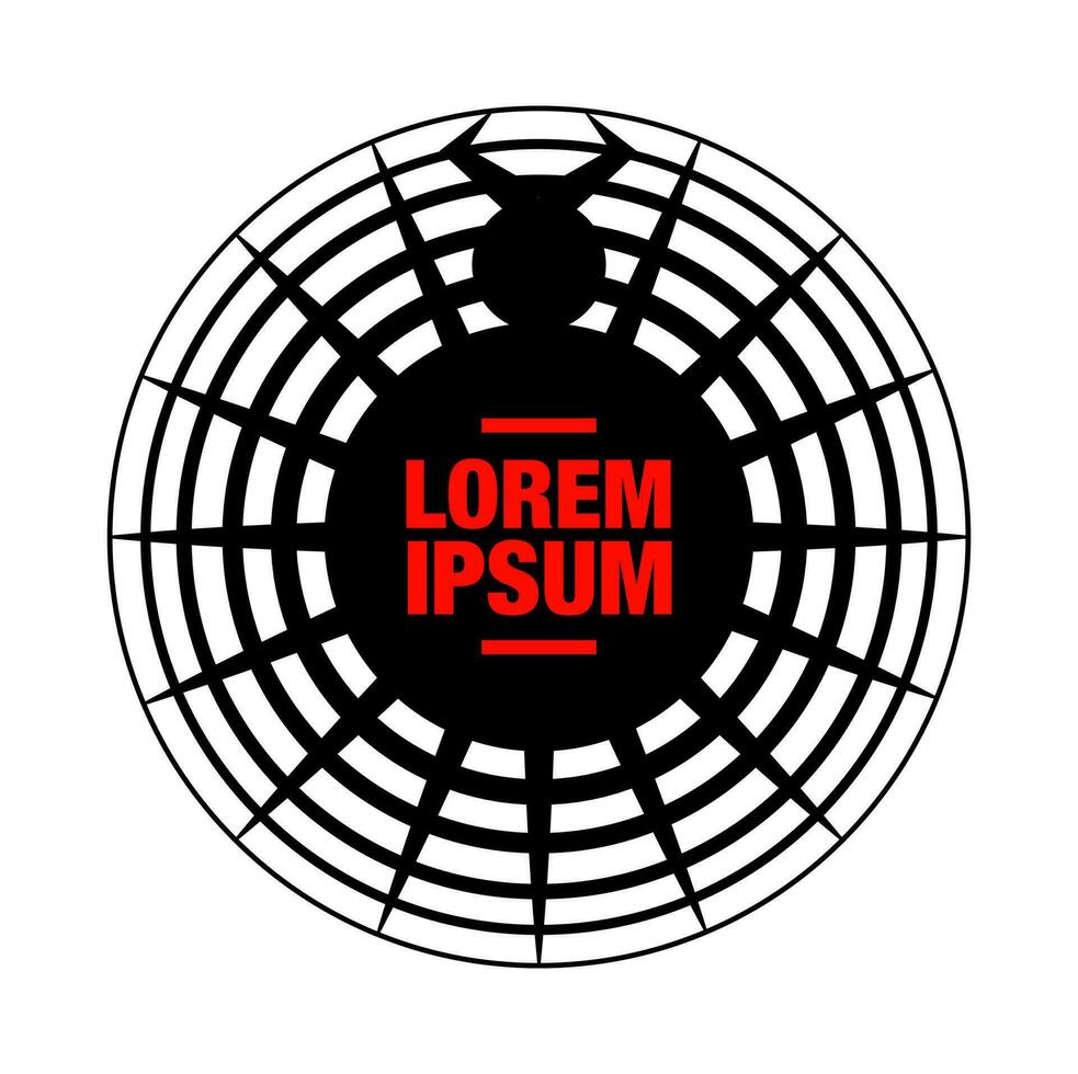 Spider editable text vector monogram.