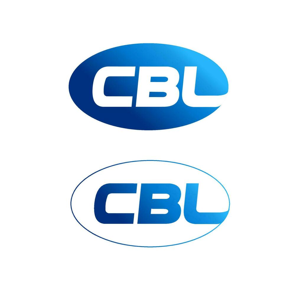 CBL lettering monogram in ovel shape. CBL company icon vector