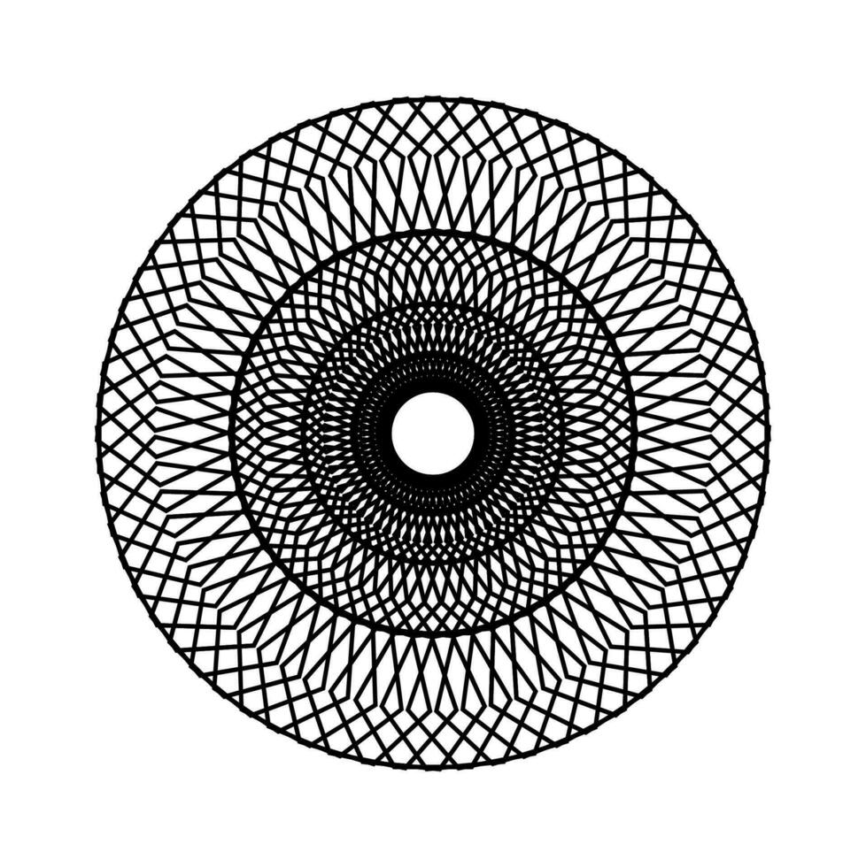 Floral round lines vector design.