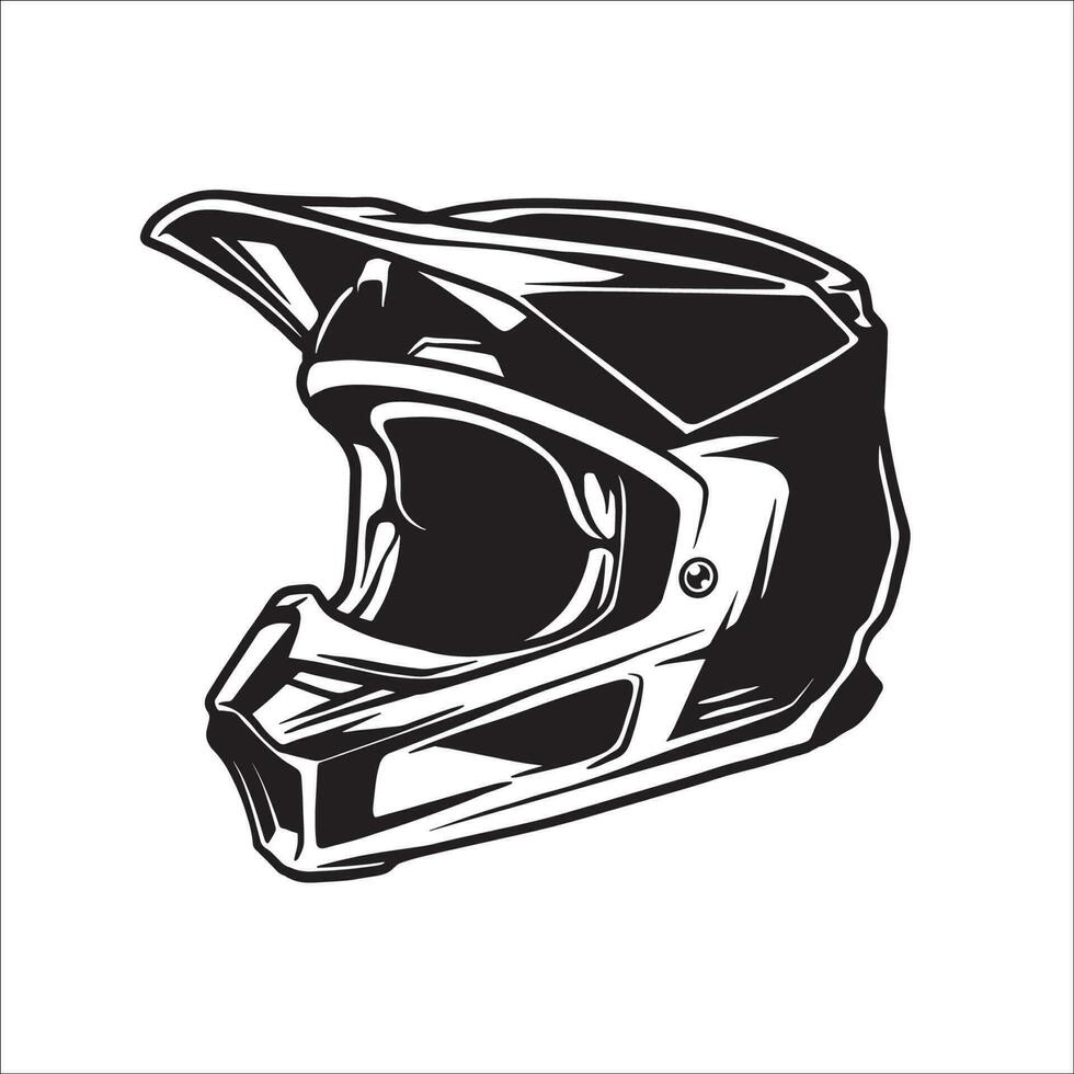 motocross casco vector ilustración