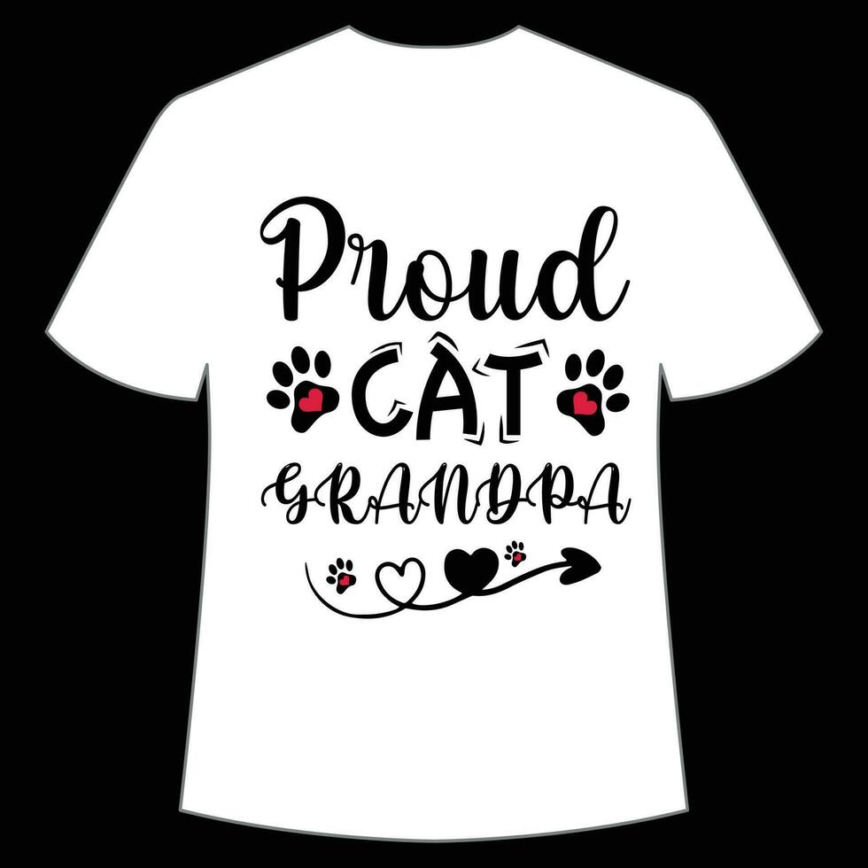 proud cat grandma Mother's day shirt print template, typography design for mom mommy mama daughter grandma girl women aunt mom life child best mom adorable shirt vector