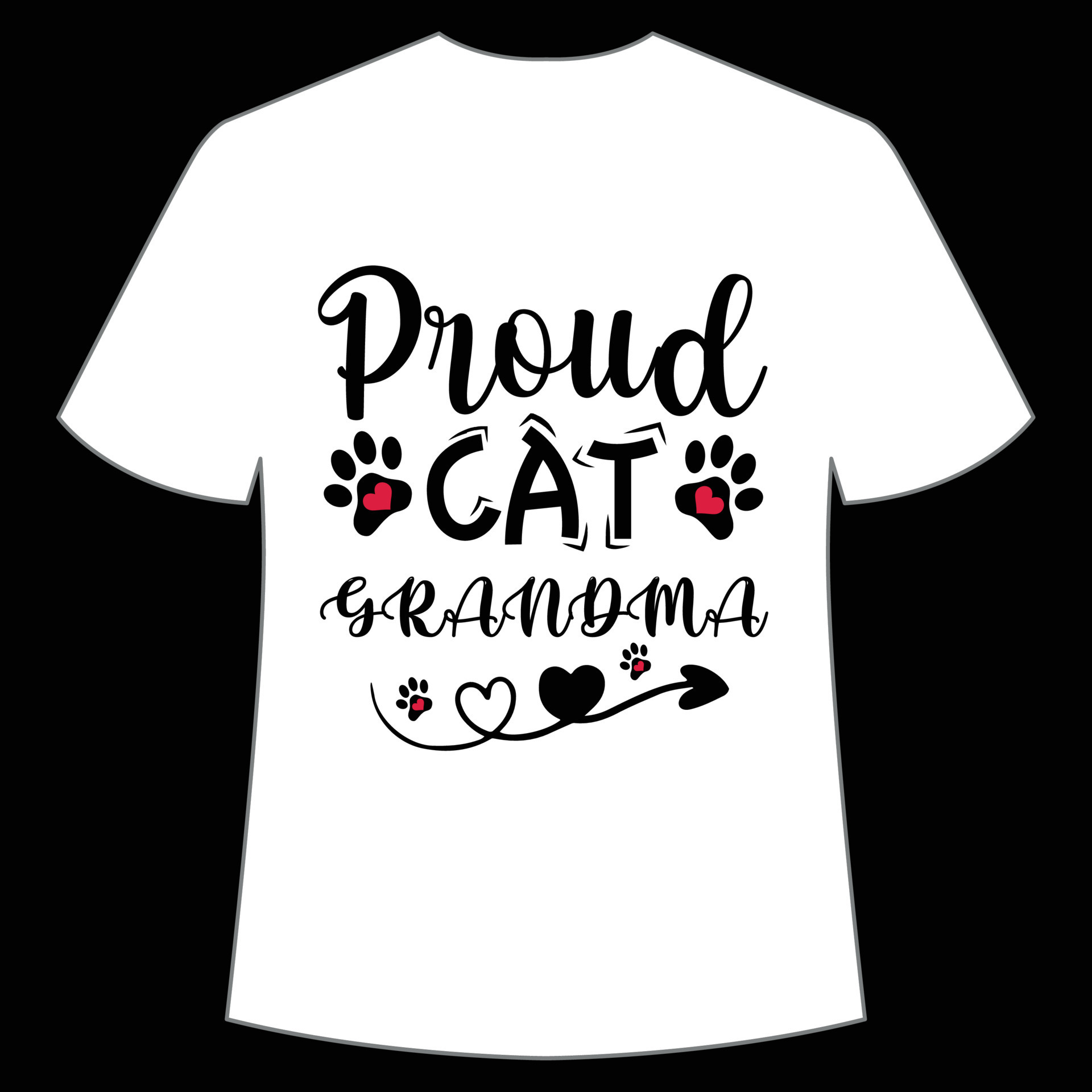 proud cat grandma Mother's day shirt print template, typography design for mom mommy mama