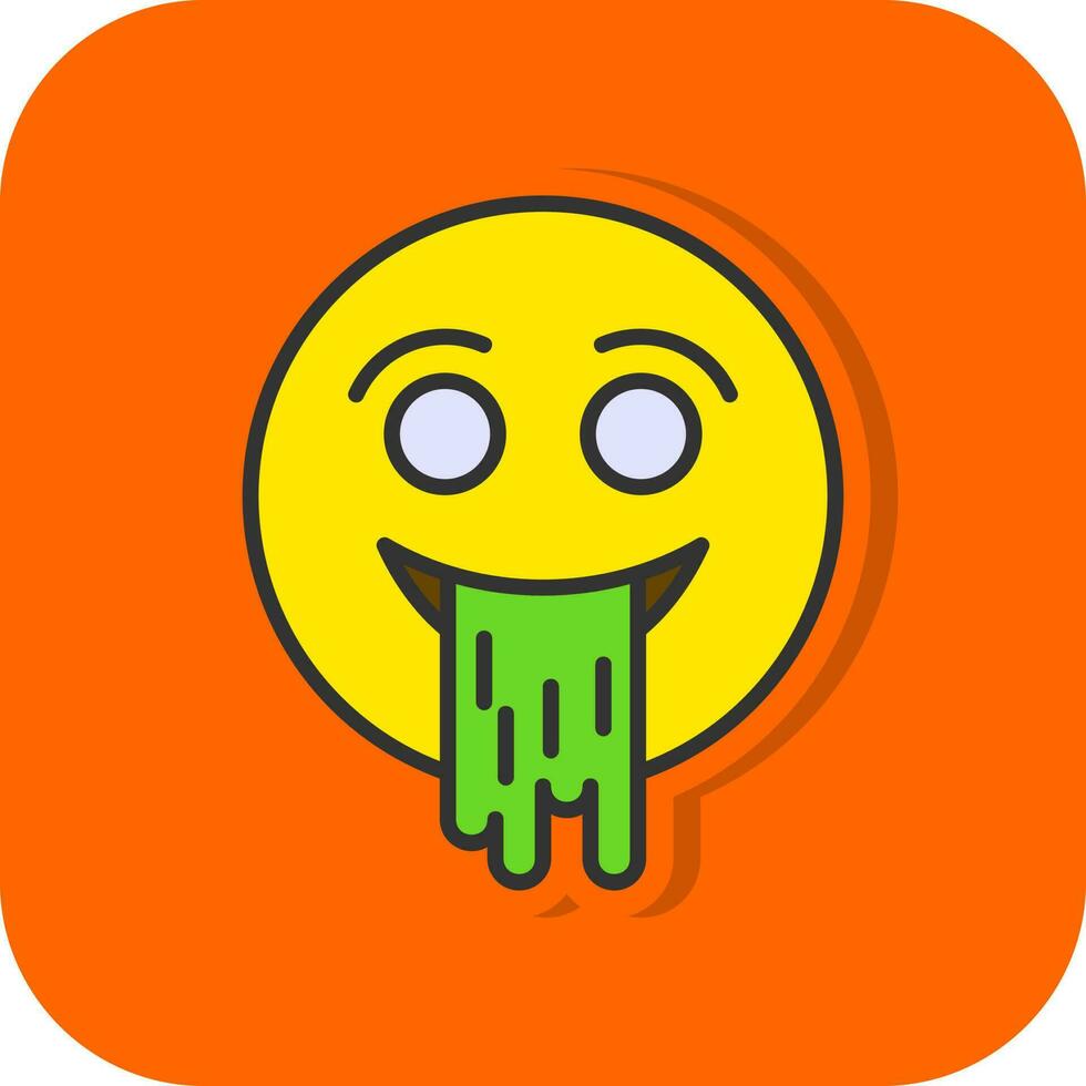 Face Vomiting Vector Icon Design