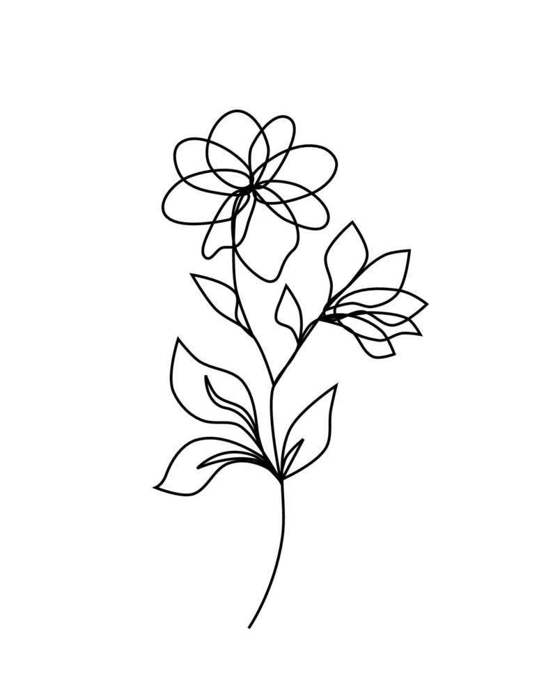 Simple One Line Flower Art 20675831 Vector Art at Vecteezy