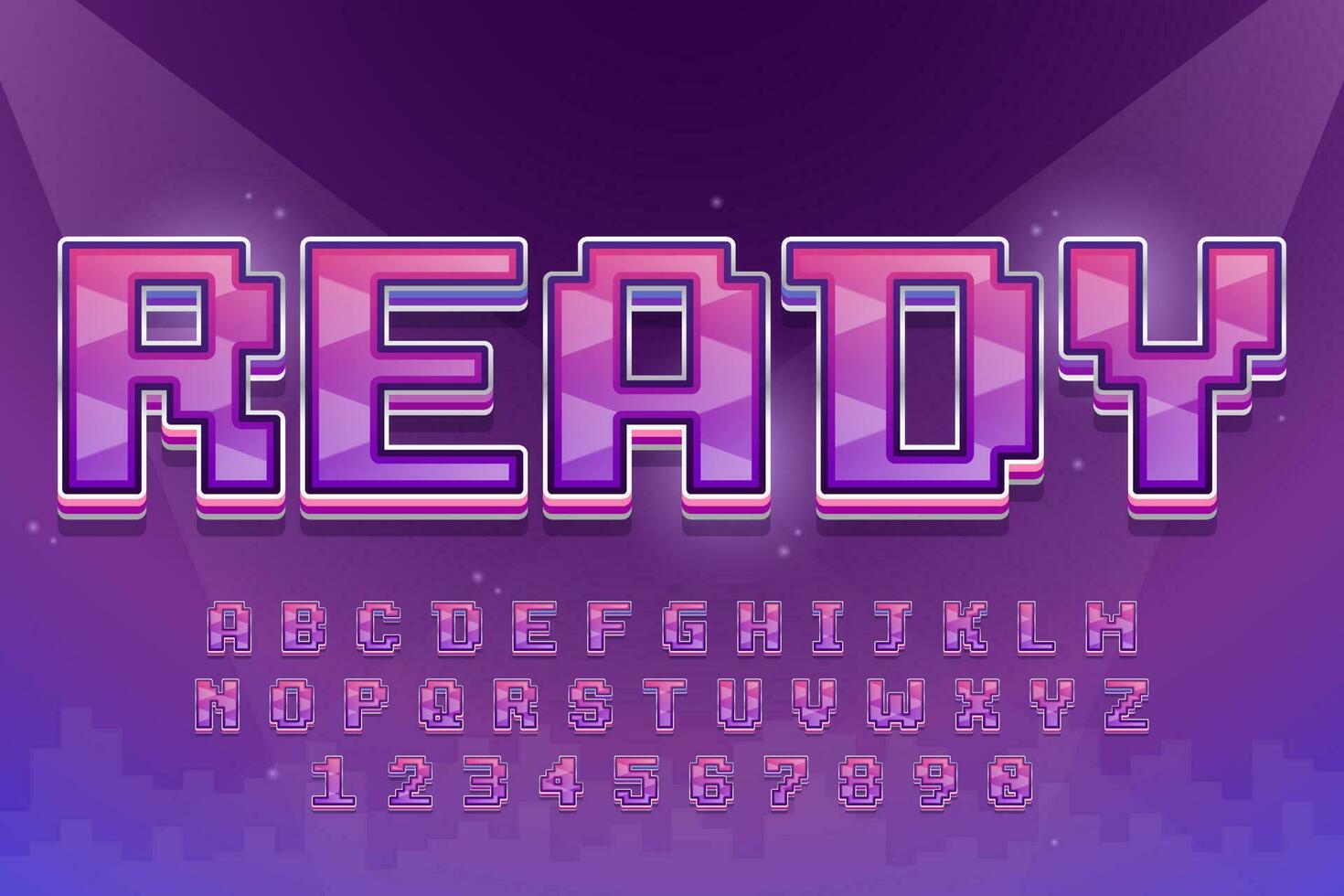 decorative editable pixel ready text effect vector design