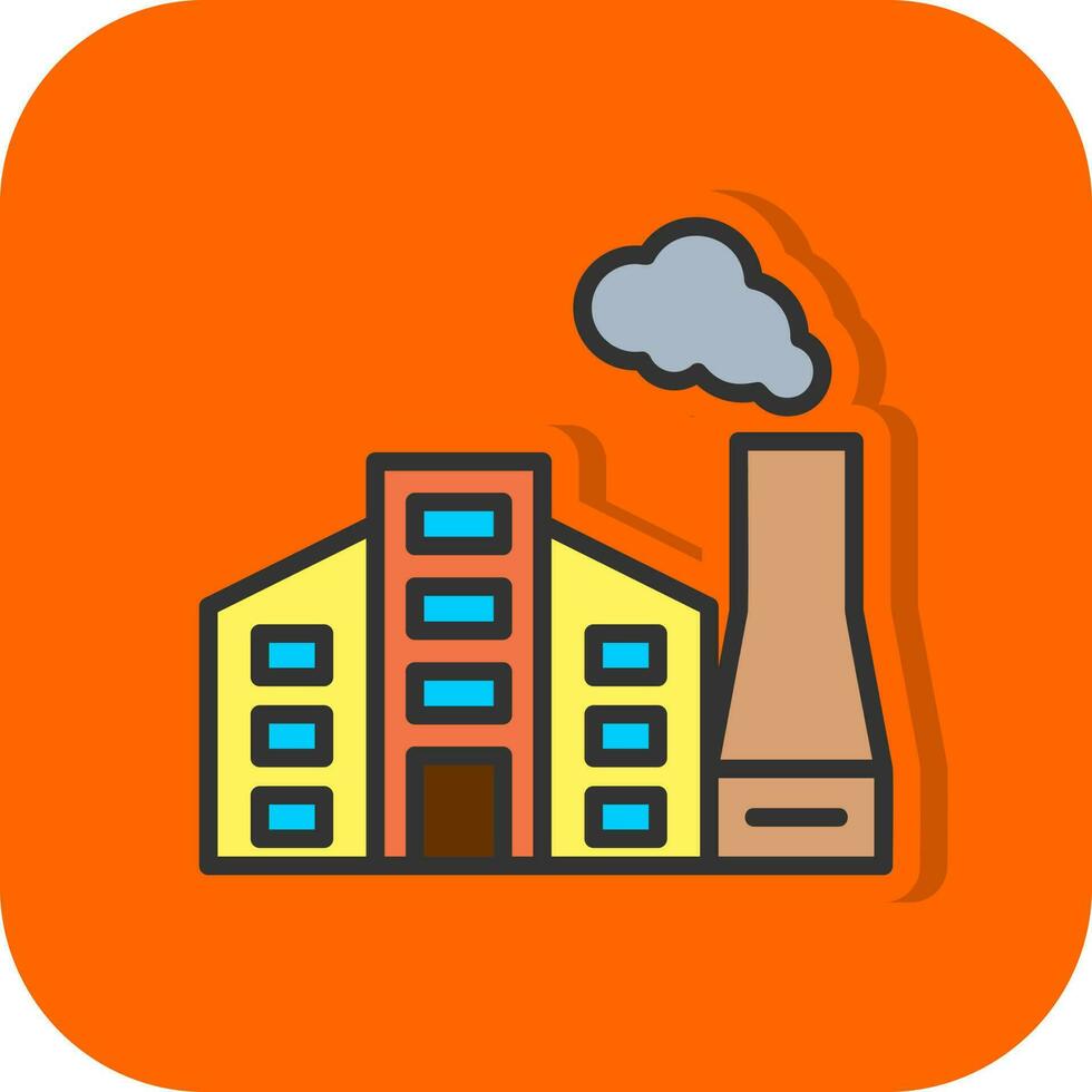 Factory Pollution Vector Icon Design