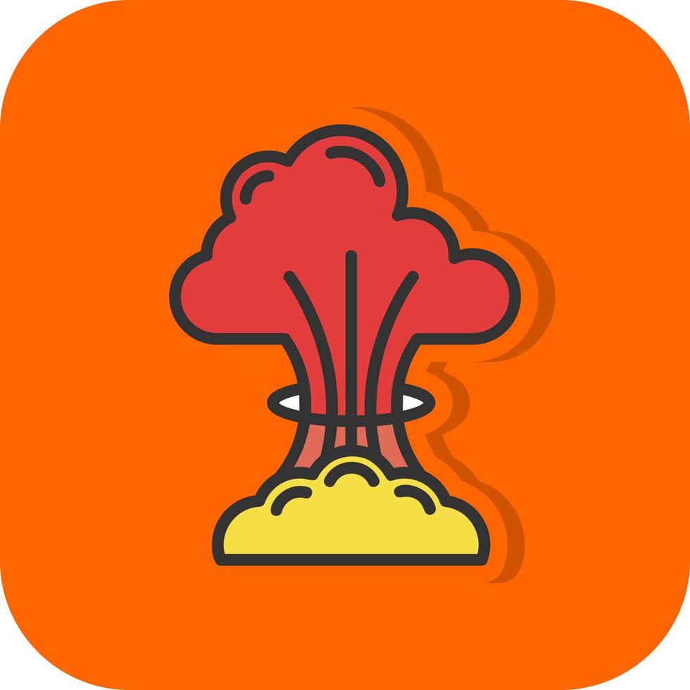 diseño de icono de vector de explosión nuclear