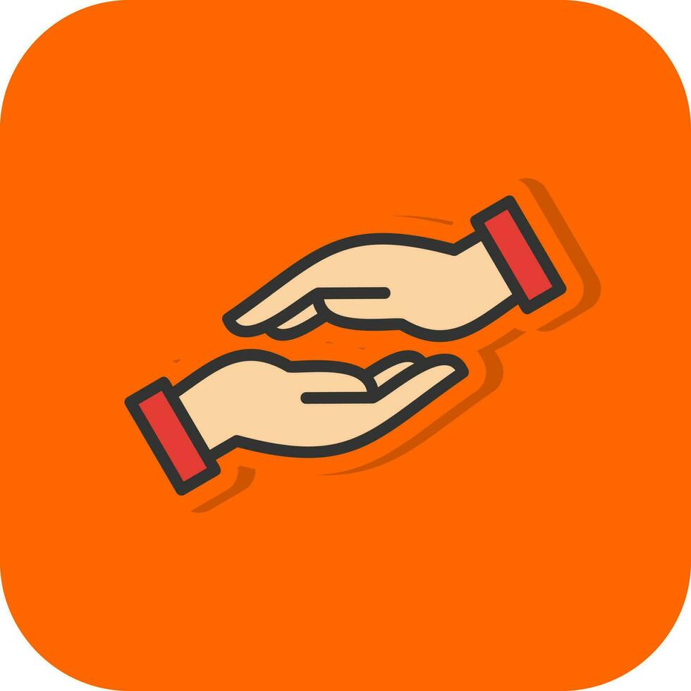 Helping Hand Vector Icon Design