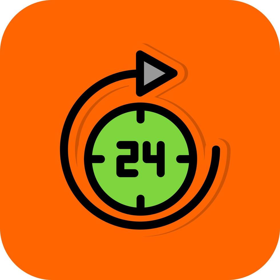 24 Hours Vector Icon Design