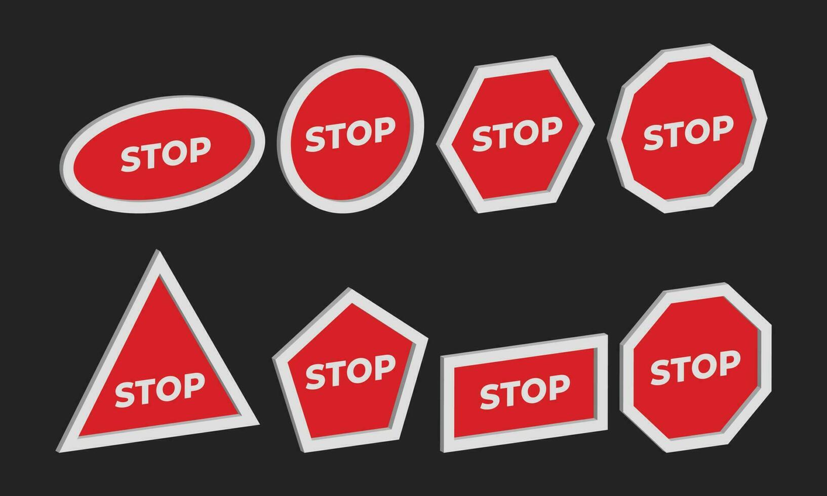 Stop sign icon design in isometric style for road sign vector