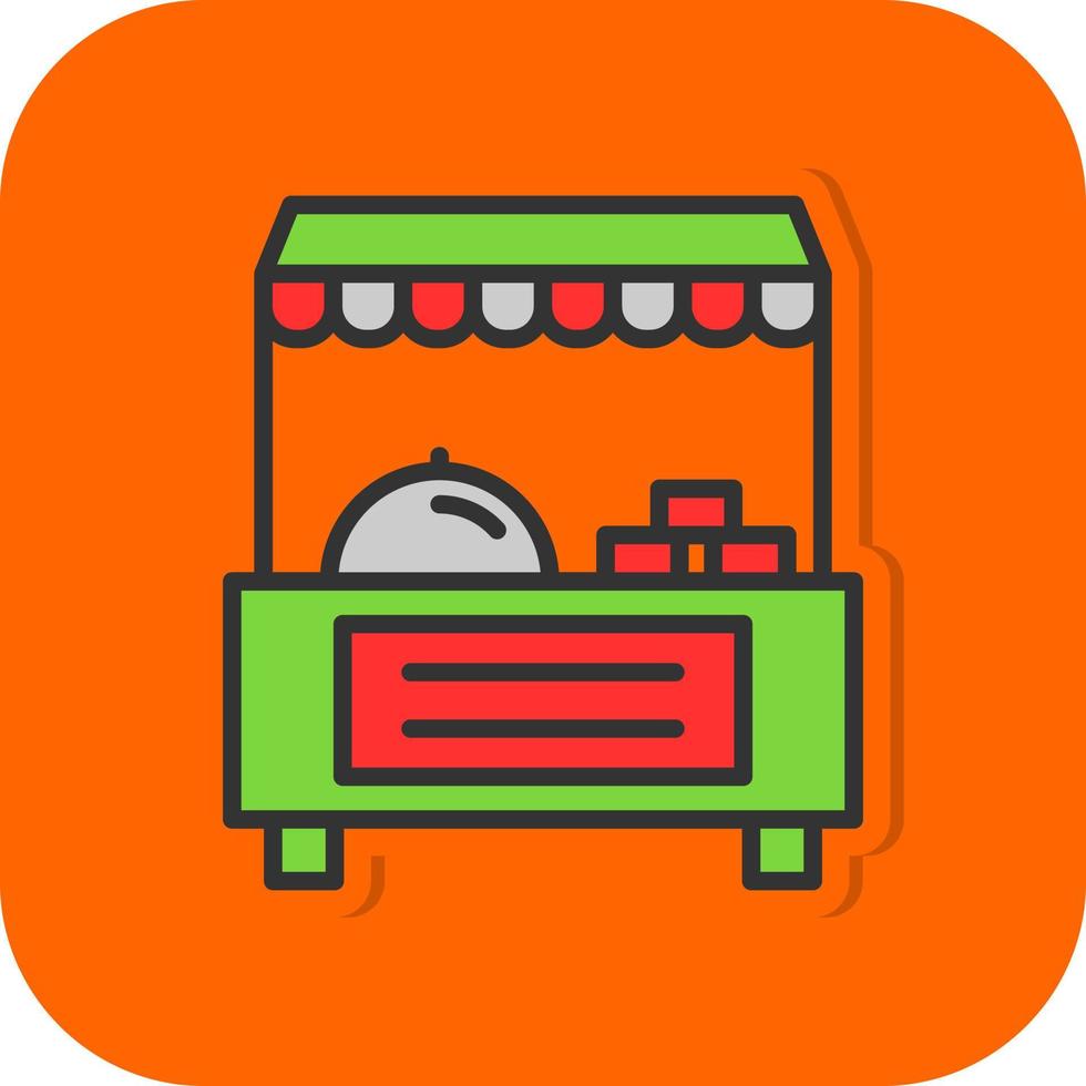 Food Stand Vector Icon Design